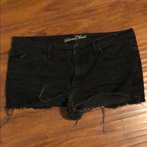 Black jean shorts